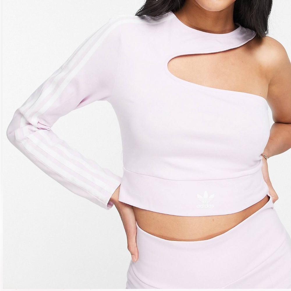 Adidas One Shoulder Cropped Top - M